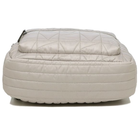 Michael Kors Winnie Large Nylon Backpack 35T0UW4B7C Aluminum Gray NWT $448 - Picture 11 of 12